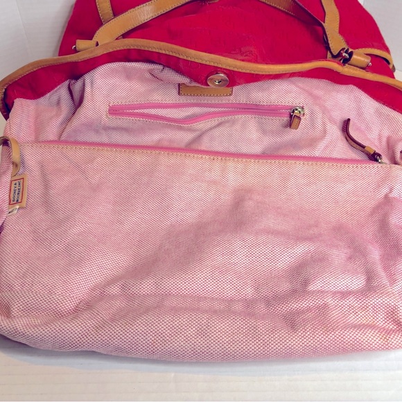 Dooney & Bourke Red and Tan Tote Bag - Picture 8 of 11